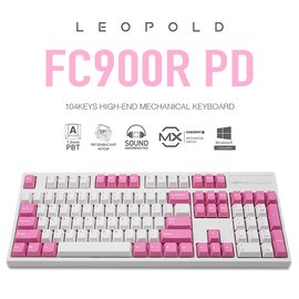 | MOJO | Leopold FC900R PD Light Pink 白粉 2020 PBT二射成型字體正刻英文 靜音紅/銀軸