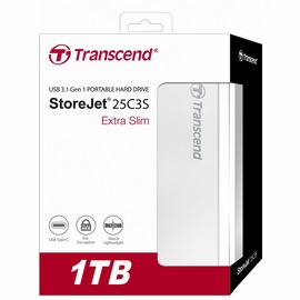 【綠蔭-免運】創見 StoreJet 25C3S 1TB行動硬碟(USB 3.1)