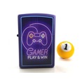 正品附發票 美國 ZIPPO打火機 Gaming系列-霓虹搖桿 (紫色消光烤漆-型號49157) ？球球玉米斗？