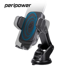 生活助手｜peripower PS-T09 無線充系列 自動開合夾臂式伸縮調整手機架 無線充電 萬用支架 吸盤支架
