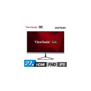 【ViewSonic 優派】VX2776-SH 27型 時尚無邊框纖薄美型螢幕