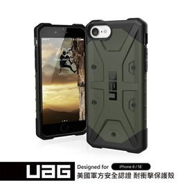 UAG iPhone 8/SE 耐衝擊保護殼-黑/綠 強強滾