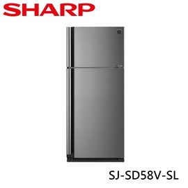 SHARP 夏普 583L 自動除菌離子變頻雙門電冰箱 炫耀銀 SJ-SD58V-SL