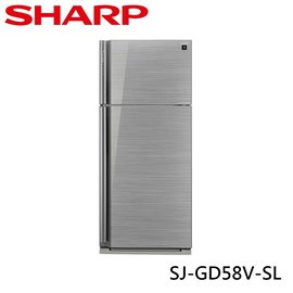 SHARP 夏普 583L 自動除菌離子變頻雙門電冰箱 光耀銀 SJ-GD58V-SL