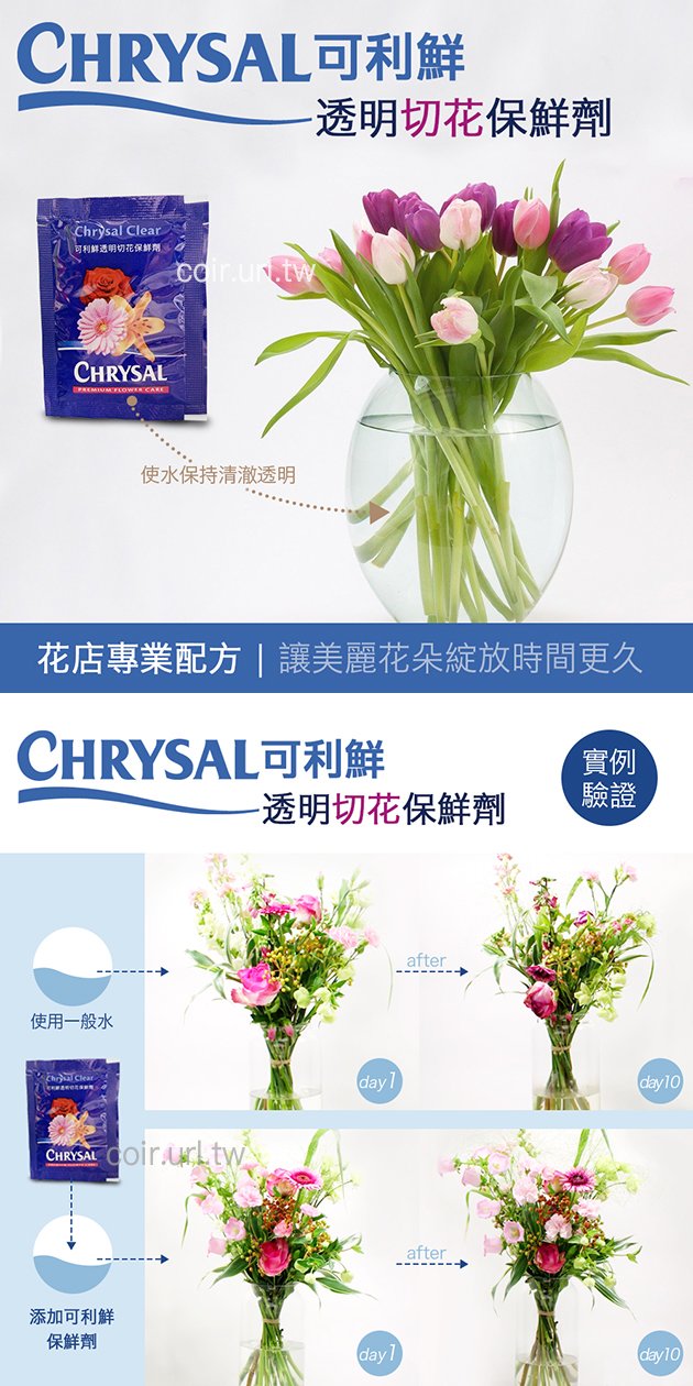 全店450免運 可利鮮chrysal Clear透明切花保鮮劑 5公克 1包 鮮花保鮮插花保鮮 花工場園藝資材 Pchome商店街 台灣no 1 網路開店平台