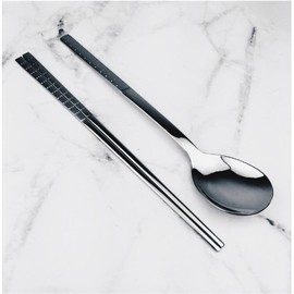 韓國 韓國進口 不鏽鋼筷 雕花不鏽鋼扁筷 7款 湯匙/筷子 (單一賣場)
