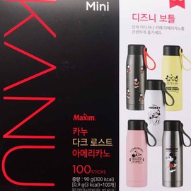 韓國 Mini KANU 【Maxim】迷你 深度烘培 咖啡 -附保米奇保溫瓶(隨機) 90G