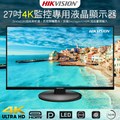 【CHICHIAU】HIKVISION海康威視 4K UHD 27吋LED工業級專業液晶螢幕顯示器-監控專用(DS-D5027UC)