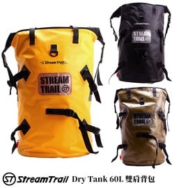 【日本 Stream Trail】Dry Tank 60L 雙肩背包 大容量 背包 後背包 防水背包 胸扣帶 超具質感