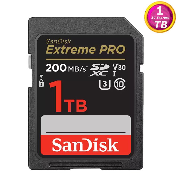 SanDisk 1TB 1T SD【200MB/s Extreme Pro】SDXC SDSDXXD-1T00 4K U3 A2 V30 相機記憶卡