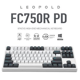 | MOJO | 韓國LeoPold FC750R PD機械鍵盤 Sky 白深灰 2019 PBT二色成型鍵帽 英文 茶/紅軸