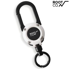 ROOT CO.日本 Gravity MAG REEL 360度旋轉多功能登山扣/伸縮掛勾/鑰匙圈/手機吊繩 GMR3 WH白