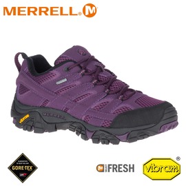 【MERRELL 美國 女 MOAB 2 GORE-TEX登山健行鞋《黑莓》】ML034828/多功能鞋/健行鞋/登山