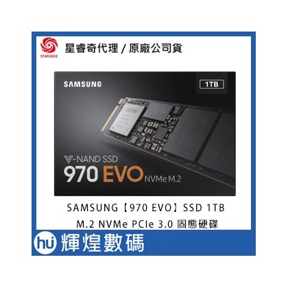 SAMSUNG 三星 SSD 1TB 1T 970 EVO【MZ-V7E1T0BW】M.2 PCIe 3.0 SSD