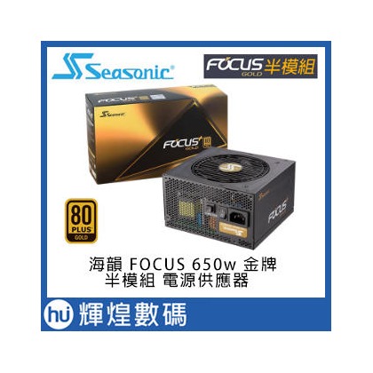 Seasonic 海韻 SSR-650FX FOCUS Plus Gold 650W 金牌 半模組電源供應器
