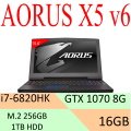 GIGABYTE 技嘉 AORUS X5 v6 (i7-6820HK/GTX1070 8G/M.2 256G+1TB/16G)
