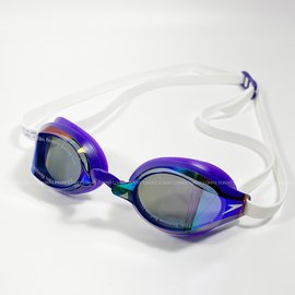 (B8) SPEEDO 成人競技鏡面泳鏡 SPEEDSOCKET 2運動泳鏡 日本製 SD810897F269紫白 [陽光樂活]