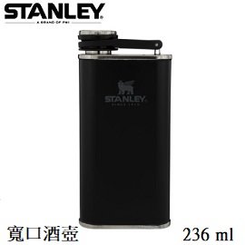 [ STANLEY ] SS Flask 經典酒壺 0.23L 黑 / 冒險系列 / 10-00837-123