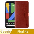 IN7 瘋馬紋 Google Pixel 4a (5.81吋) 錢包式 磁扣側掀PU皮套 吊飾孔 手機皮套保護殼-棕色