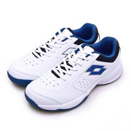 【LOTTO】全地形入門級網球鞋 SPACE 600系列 附贈橘色鞋帶 白藍 2236 男
