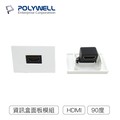 (現貨) 寶利威爾 資訊盒面板 HDMI模組 90度 HDMI插座 資訊插座 影音訊號插座 HDMI POLYWELL