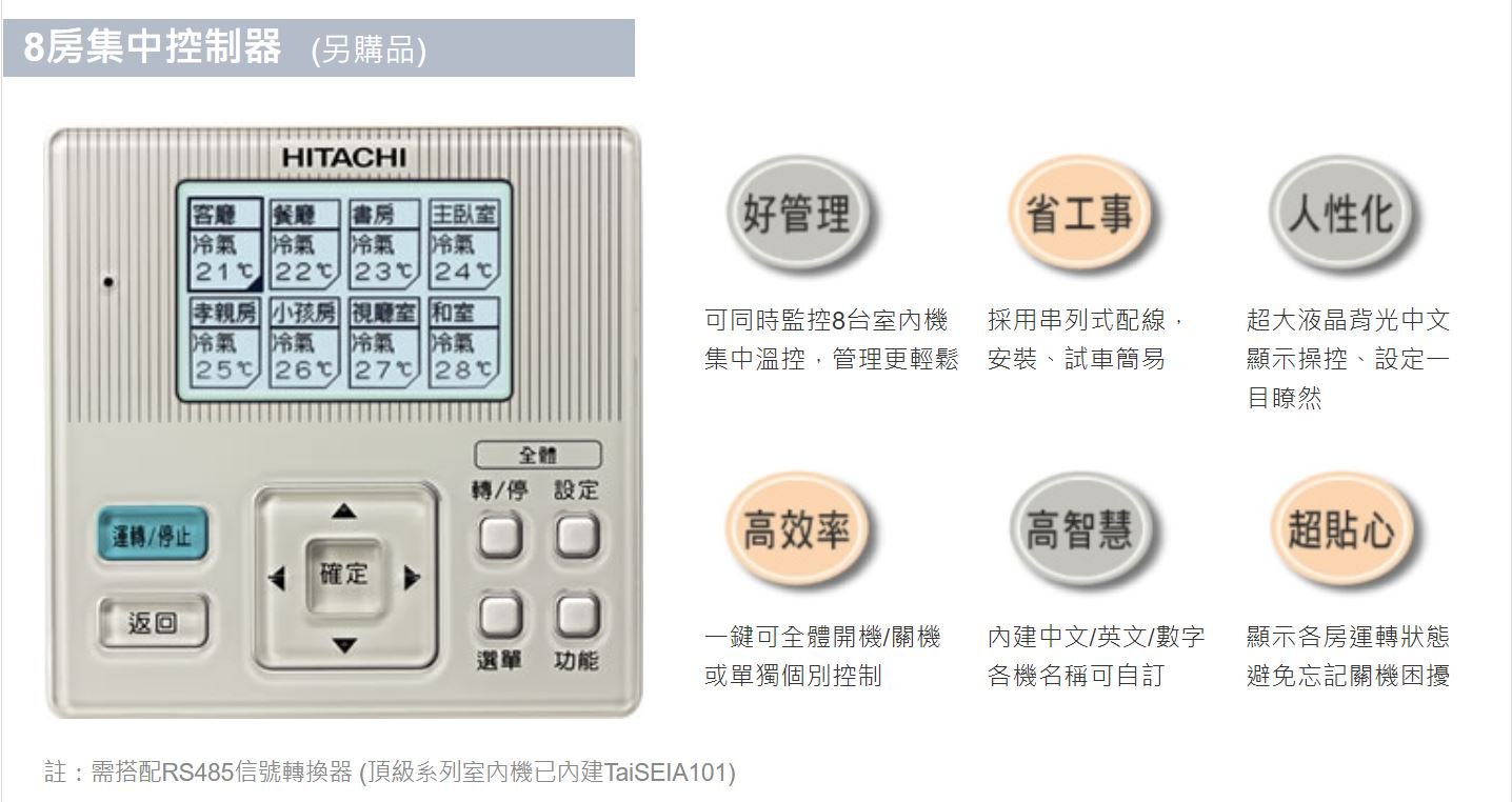 日立HITACHI》埋入型冷暖尊榮(NJF) 系列R410A變頻1對1 RAD-28NJF/RAC