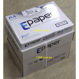 【1768購物網】EPAPER A4 70P 白色影印紙 500張/包 一次10包 (全省配送.不限區域) (E-PAPER)