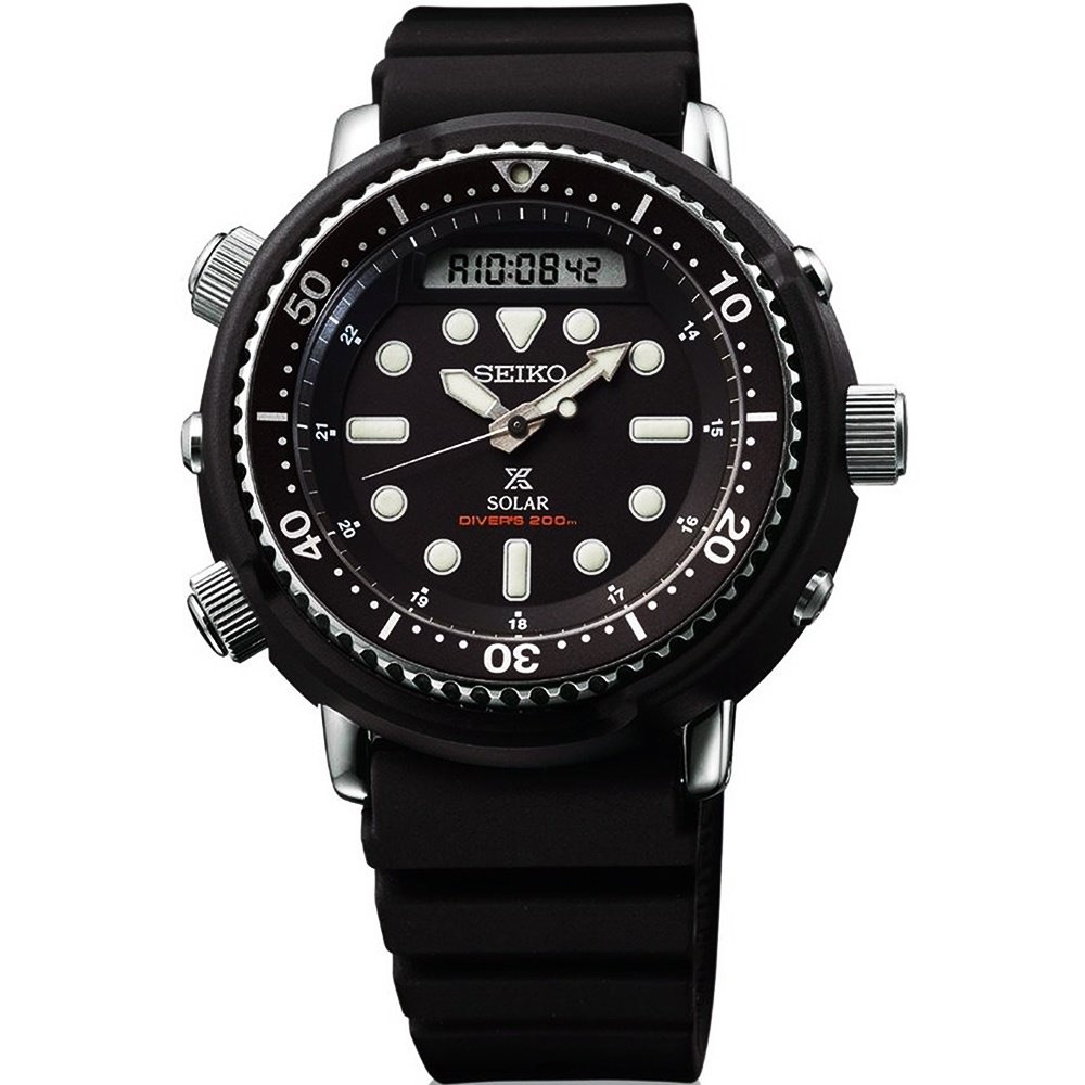 SEIKO PROSPEX雙顯復刻款太陽能潛水腕錶H851-00A0D/SNJ025P1
