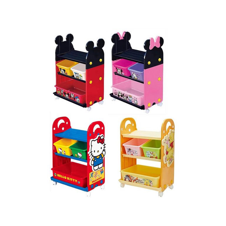 佳佳玩具 ----- 迪士尼 正版授權 米妮 米奇 三層玩具收納櫃 玩具收納 書架 日本製【3742214】