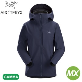 【ARC'TERYX 始祖鳥 女 Gamma MX軟殼外套《夜月藍》】24119/防潑水/超輕薄夾克/防風/連帽外套