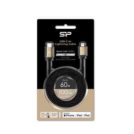 Silicon Power 廣穎 USB-C to Lightning PD 快充 金色 編織傳輸線 (SP-CABLE-TCLT-G)