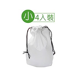 巨匠文具--3019-霧面透明束口收納袋(小)4枚入/--/(6)條碼