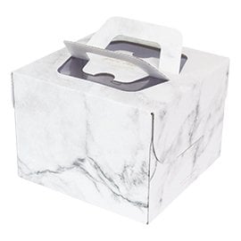 《荷包袋》手提蛋糕盒 6吋 大理石-灰【10入】_3A06-102001