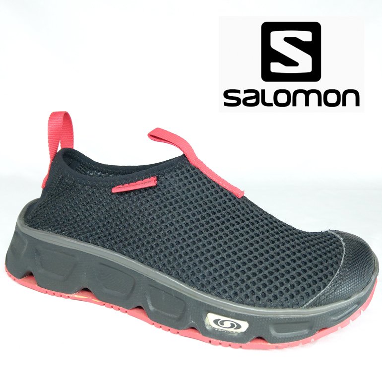 【台灣黑熊】法國 SALOMON RX MOC 女 恢復鞋 休閒鞋 戶外健行鞋 127577 黑/紅 零碼68折