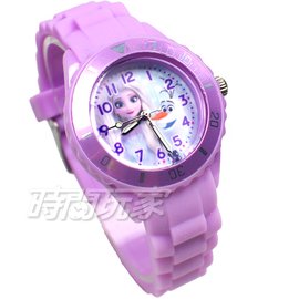 Disney 迪士尼 時尚卡通手錶 冰雪奇緣 艾莎公主 安娜公主 雪寶 兒童手錶 數字 女錶 紫色 DU5-3071