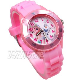 Disney 迪士尼 時尚卡通手錶 冰雪奇緣 艾莎公主 安娜公主 雪寶 兒童手錶 數字 女錶 粉紅色 DU5-3076