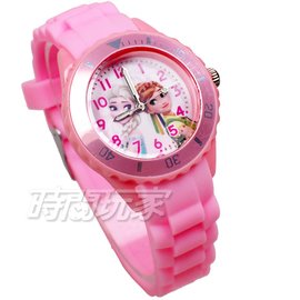 Disney 迪士尼 時尚卡通手錶 冰雪奇緣 艾莎公主 安娜公主 雪寶 兒童手錶 數字 女錶 粉紅色 DU5-3078