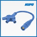 KUPO KL-400MM3FB 美規400A單芯一分三延長線 (藍)