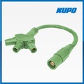 KUPO KL-400MM3FG 美規400A單芯一分三延長線(綠)