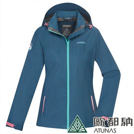 (登山屋)ATUNAS歐都納女款GORE-TEX 2.5L單件式防水外套/風衣外套(A1GTBB06W墨藍)