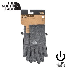 【The North Face 可觸屏四向彈性保暖手套《陰灰》】4SHA/機車手套/防滑手套/保暖