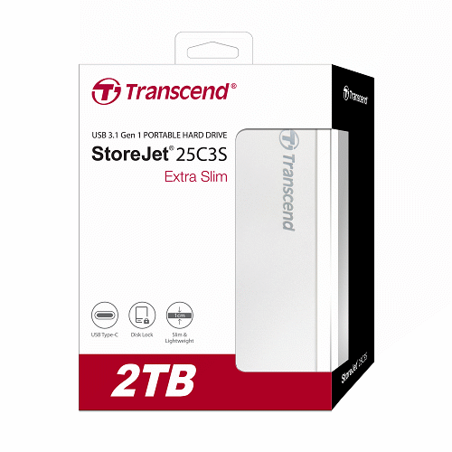 創見2TB,2.5吋 Portable HDD,StoreJet C3S,type C 硬碟 TS2TSJ25C3S