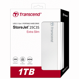 創見1TB,2.5吋 Portable HDD,StoreJet C3S,type C 硬碟 TS1TSJ25C3S