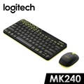 【羅技】MK240 NANO 無線鍵盤滑鼠組 黑色/黃邊