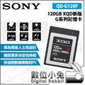 數位小兔【SONY QD-G120F 120GB XQD新版G系列記憶卡】公司貨 原廠 PC 存儲卡 攝影機 錄影