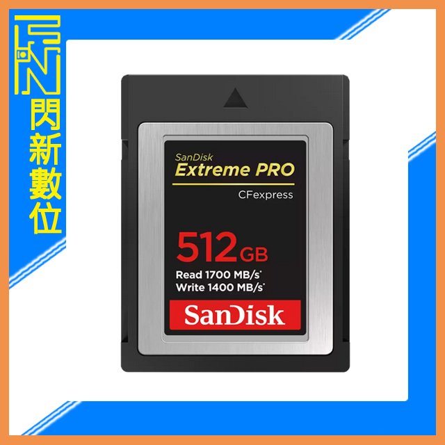 ★閃新★SanDisk Extreme PRO CFexpress Type B 512GB/512G 1700MB/s 記憶卡(公司貨)