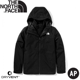 【The North Face 男 兩件式防水保暖外套 《黑》】4R2H/防風外套/保暖外套/防水外套