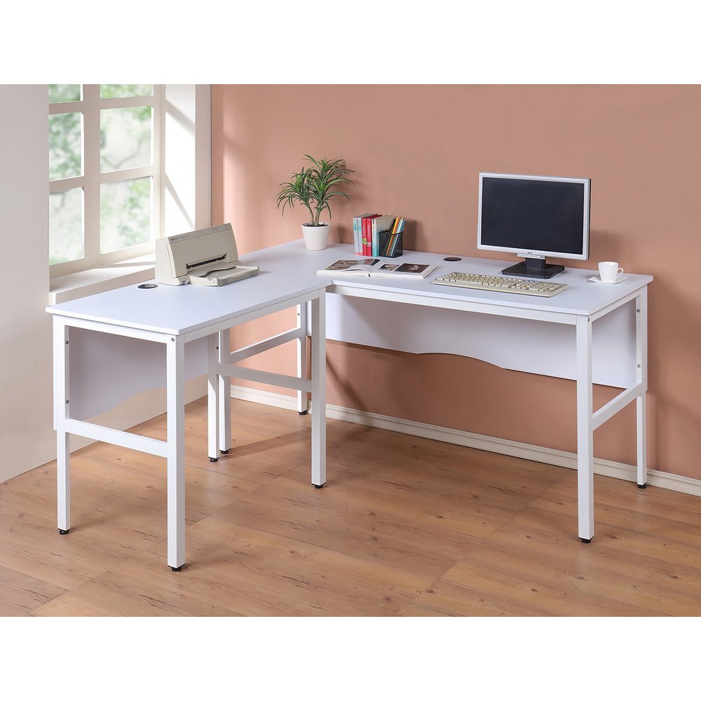 160環保低甲醛L型工作桌(穩固不搖晃) 電腦桌 書桌 【馥葉】型號DE1606+DE0806