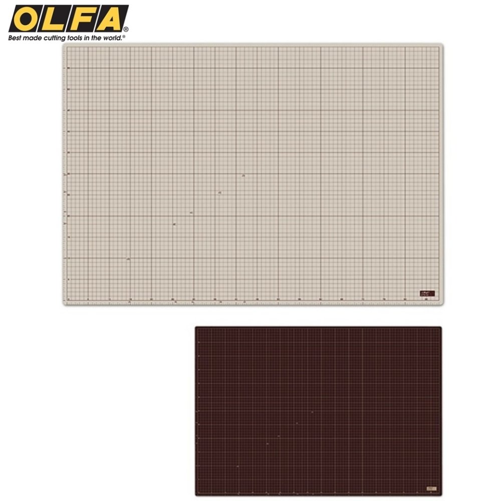 又敗家@日本OLFA超大咖啡+灰褐雙面切割墊板CM-A1裁切墊割布墊美工墊美工板防滑墊板模型墊工具墊工作墊公仔墊160B