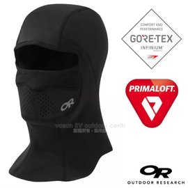 【Outdoor Research】GORE-TEX INFINIUM WINDSTOPPER 防風透氣護頸保暖帽(呼吸孔設計).搶匪帽.騎士帽 271535-0001 黑